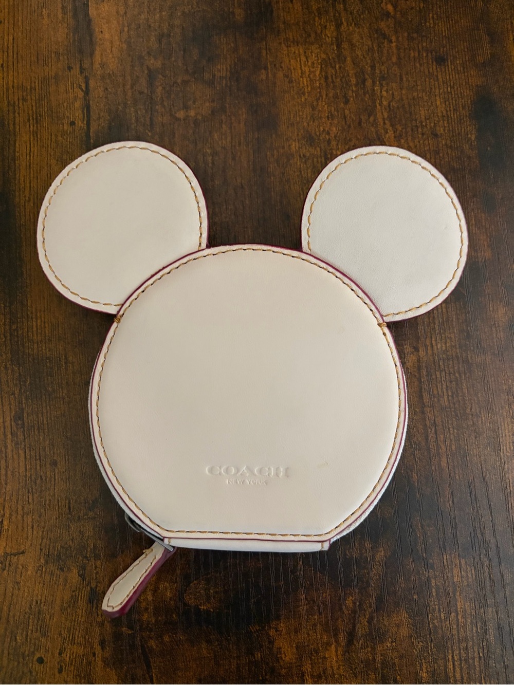 Coach Cream Mouse Ear Coin Purse - Picture 5 of 12